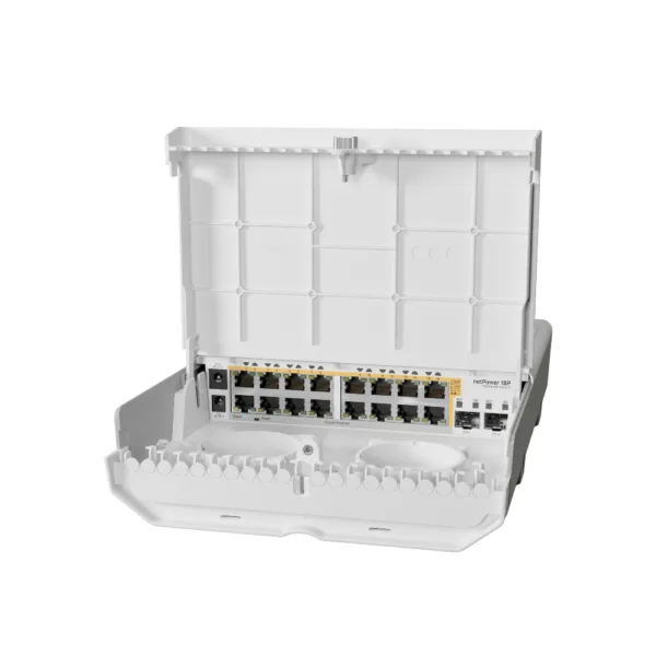 <ul> <li>SFP+ Ports: 2</li> <li>Architecture: ARM 32bit</li> <li>10/100/1000 Ethernet Ports: 16</li> </ul> |