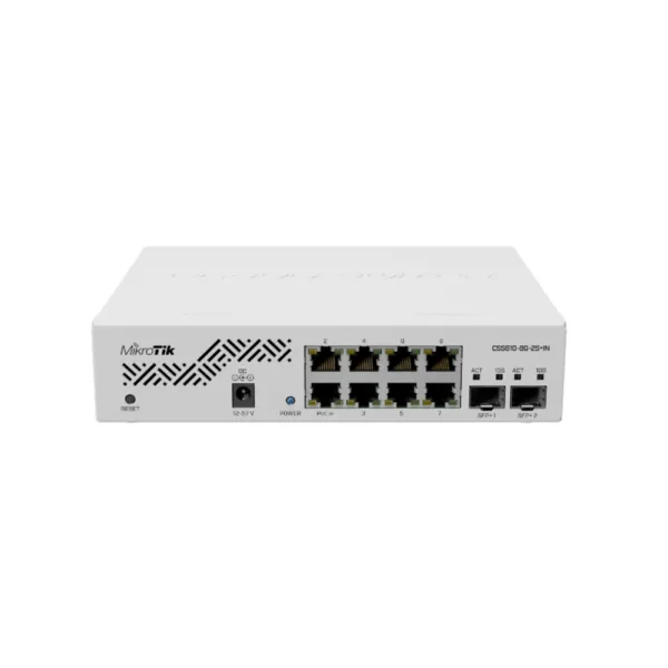 <ul> <li>10/100/1000 Ethernet ports: 8</li> <li>SFP+ ports: 2</li> </ul> |