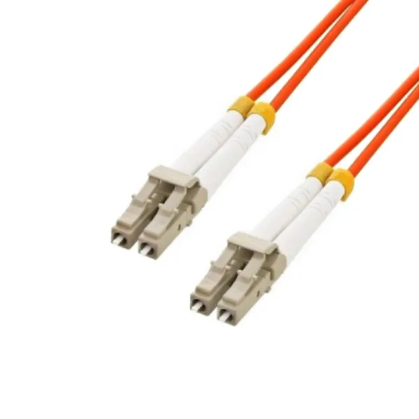 Multimode Fiber patch cable, which is generally orange or grey, is composed of a Fiber optic cable terminated with multimode Fiber optic connectors at both ends. Its connectors are generally cream or black. |