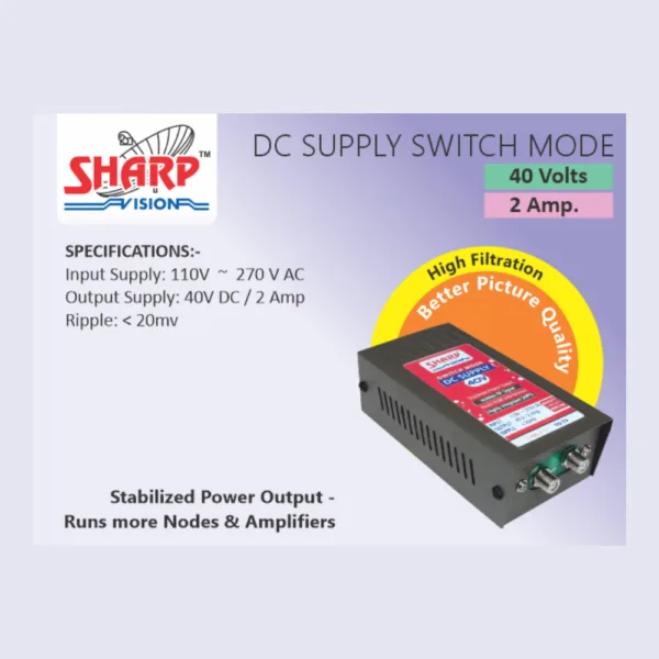 <ul> <li>Highly Integrated Switch Mode Power Supply</li> <li>Short Circuit Protection</li> <li>High Filtration for Better Picture Quality</li> <li>Provides Pure DC Supply to DC Node/DC Amplifier</li> </ul> |